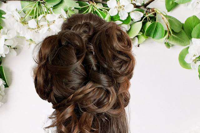 Back half up half down