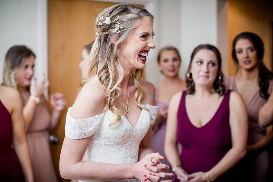 Laughter from the bride