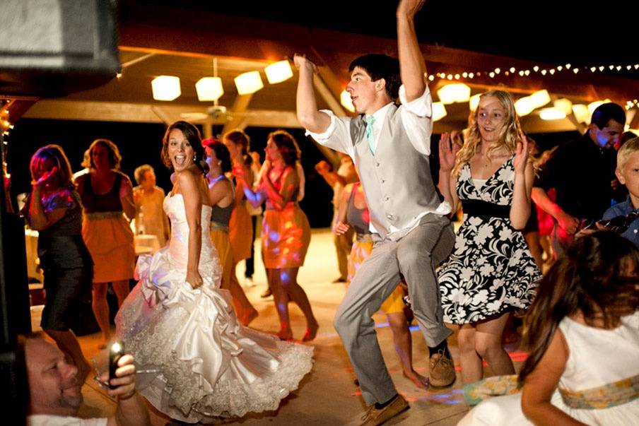 The first dance...with a view.