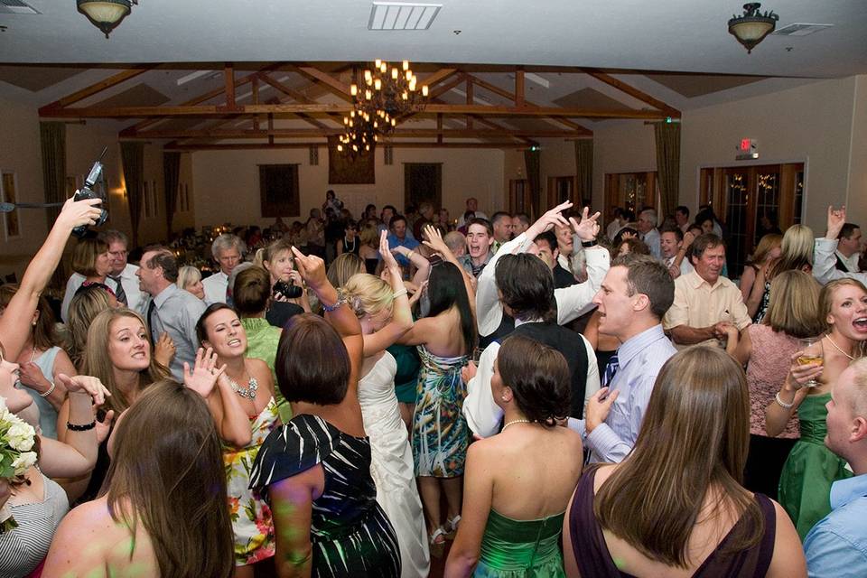 A crowded dance floor.