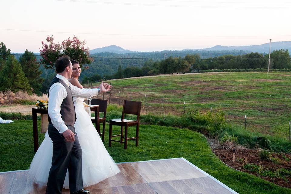 The first dance...with a view.