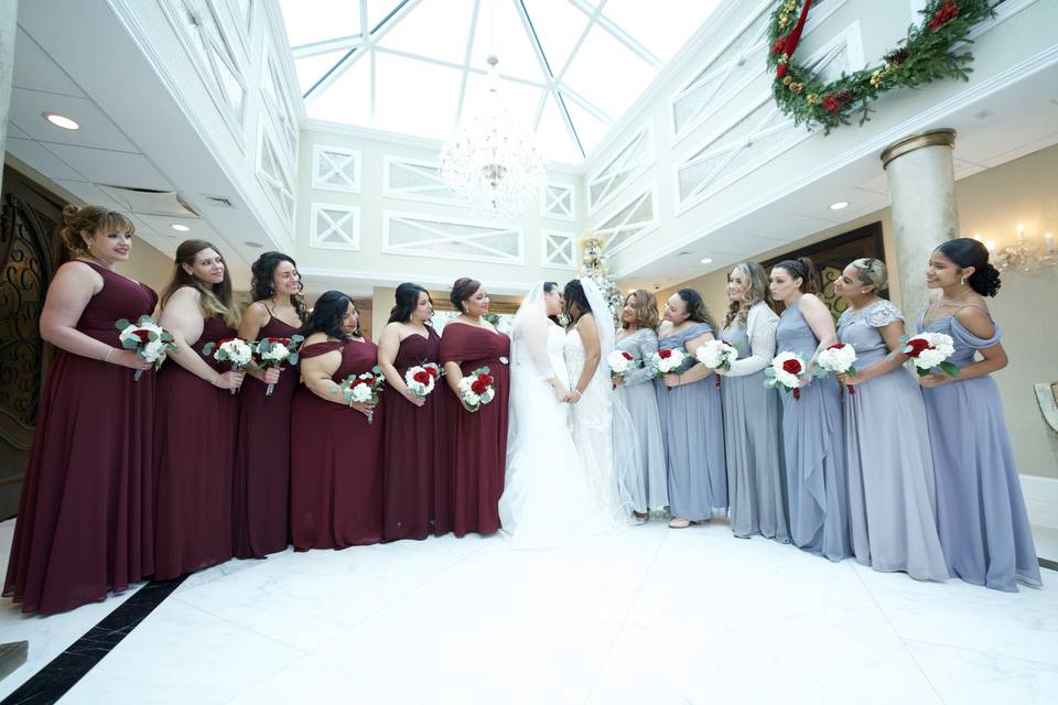 Big beautiful bridal party