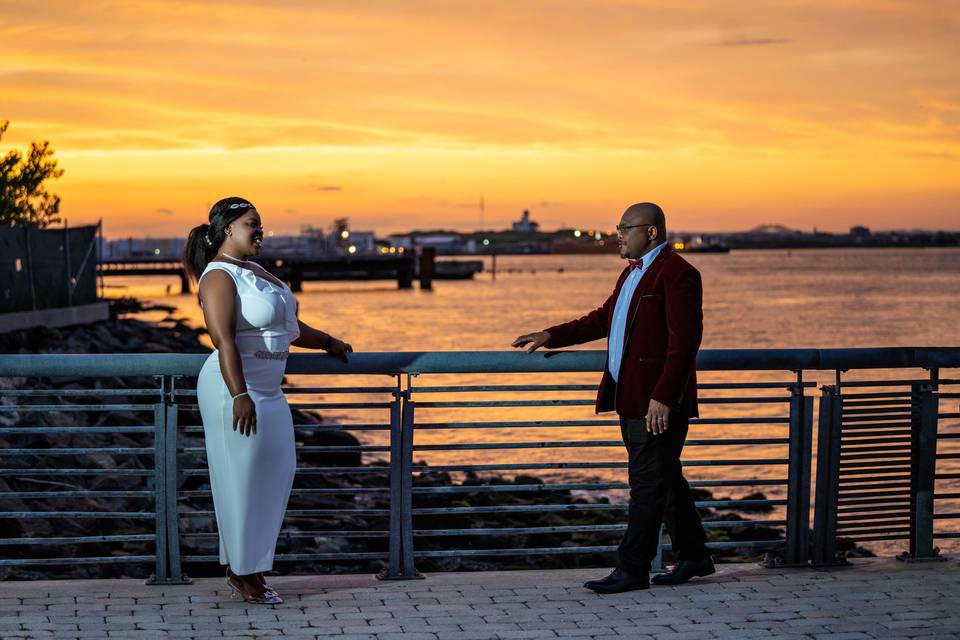 Sunset elopement on staten isl