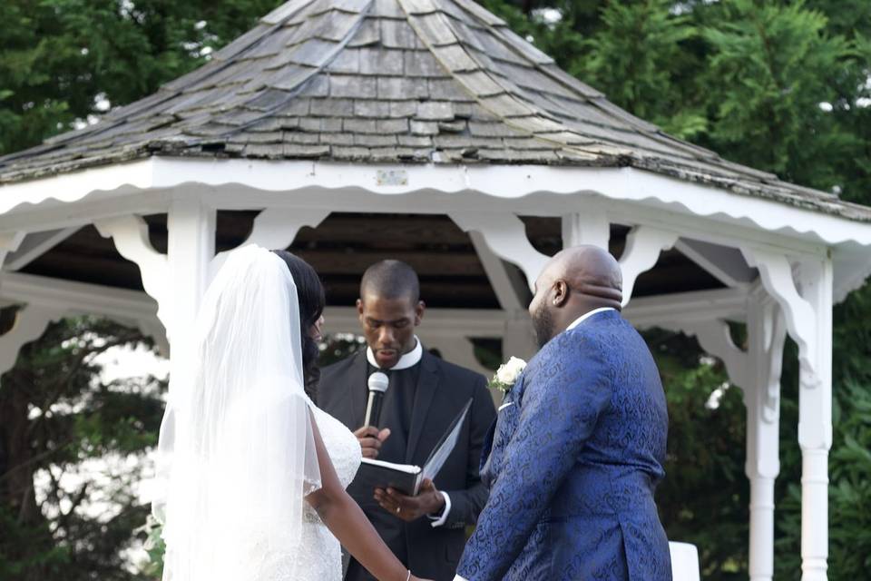 Vows with officiant