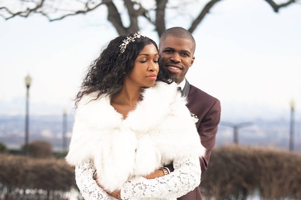 Beautiful winter elopement