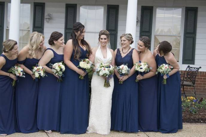 Blue dresses