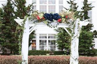 White wedding arch