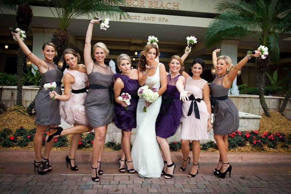 Bride and the Bridesmaids