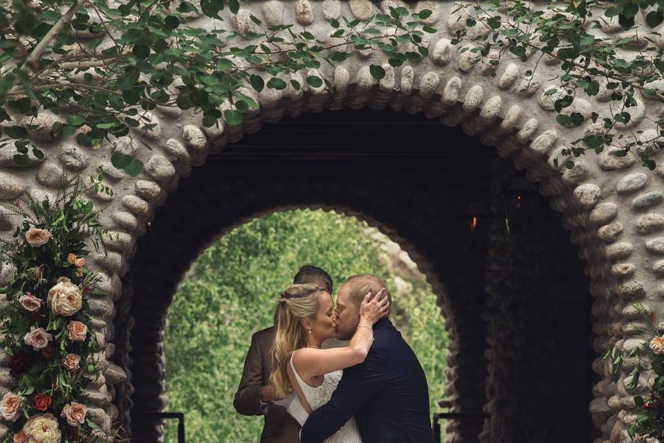 First kiss as Mrs and Mr