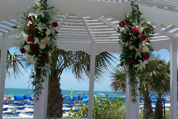 two pieces for gazebo outdoor wedding