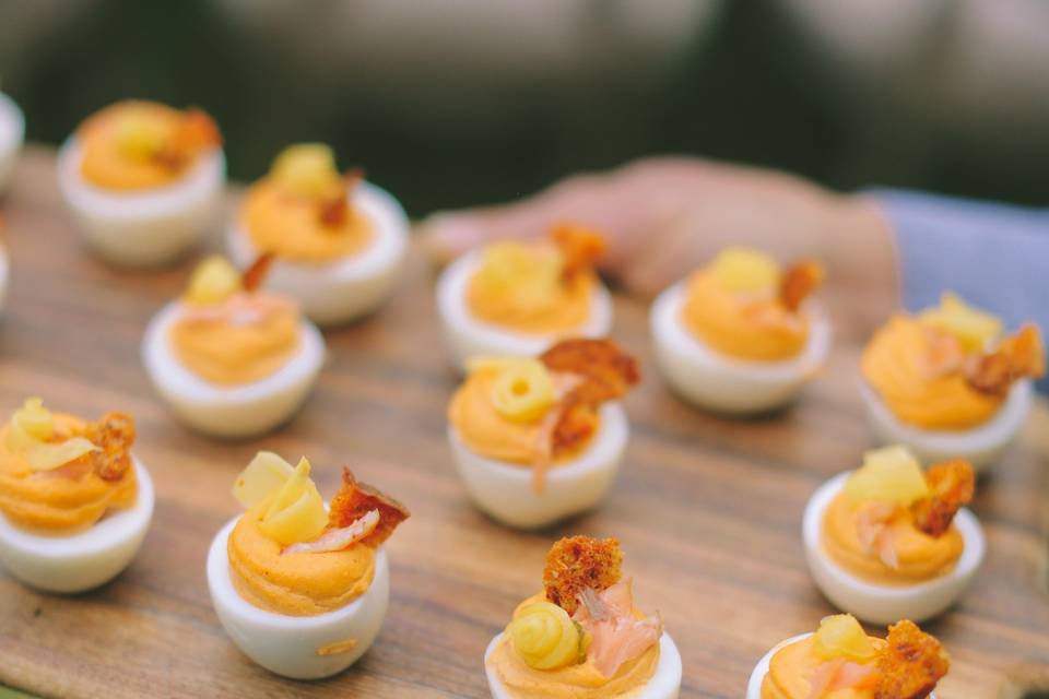 Bite-sized egg appetizers