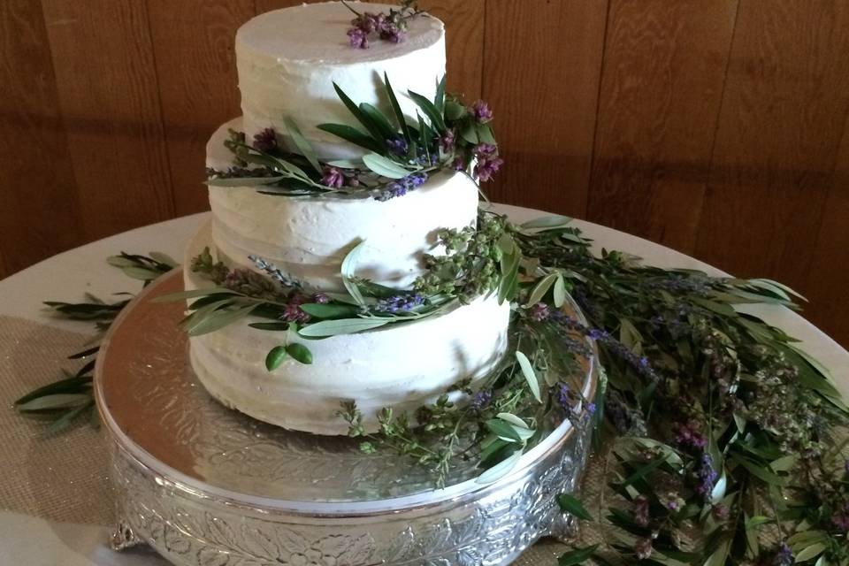 Almond torte wedding cake