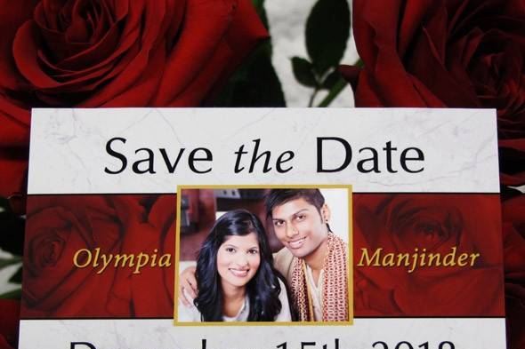 Roses + Photo Save the Date