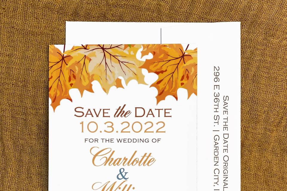Autumn Leaves Save the Date
