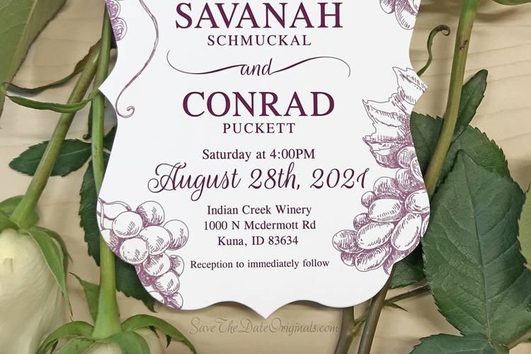 Grape Wedding Invitation