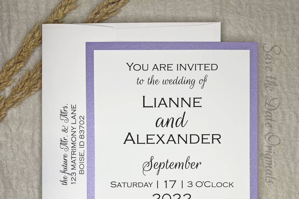 Layered Wedding Invitation