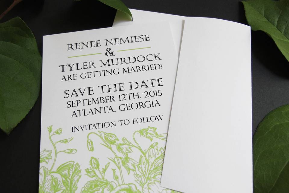 Floral Save the Dates