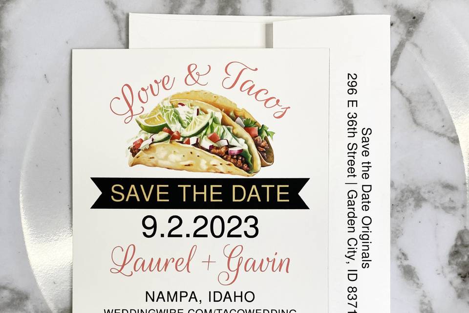 Taco Wedding Save the Date