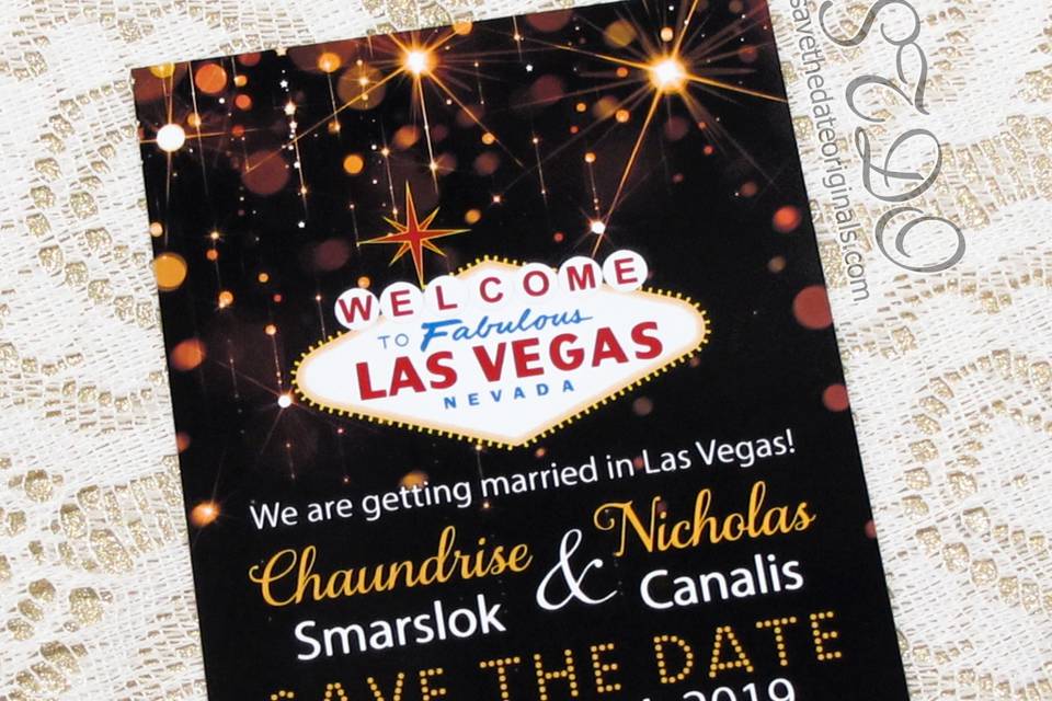 Vegas Wedding Save the Date