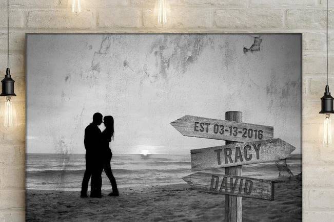 Romantic couple canvas