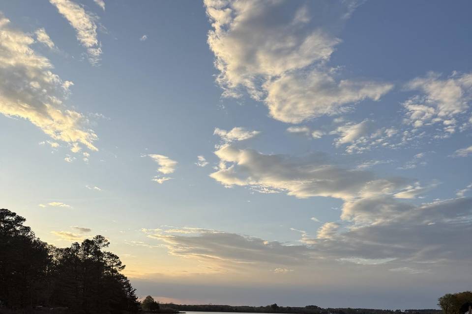 Sunset wedding magic