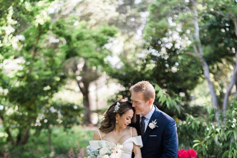 Spring wedding couple