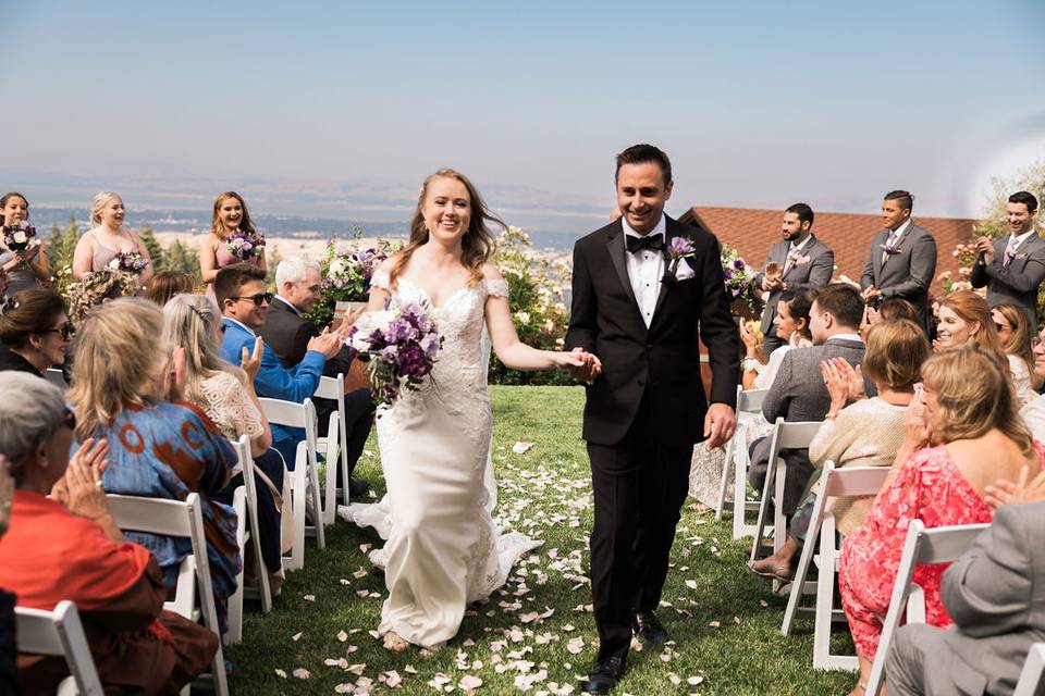 Spring wedding couple