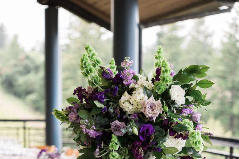 Purple wedding table