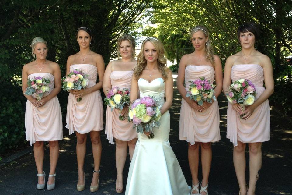 Blush pink bridesmaid