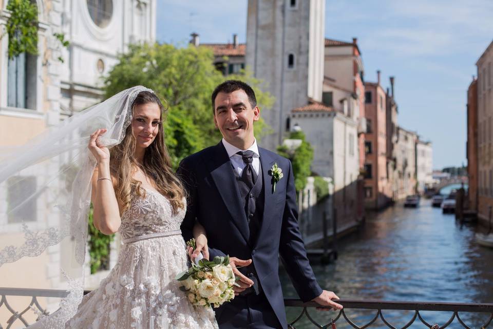 Bride and Groom in Venice