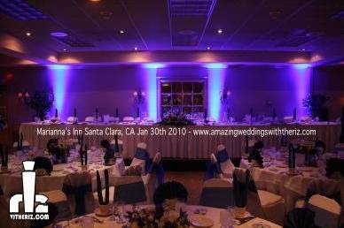 TRP's Event Lighting. Head Table at Wedding in Jan 2010