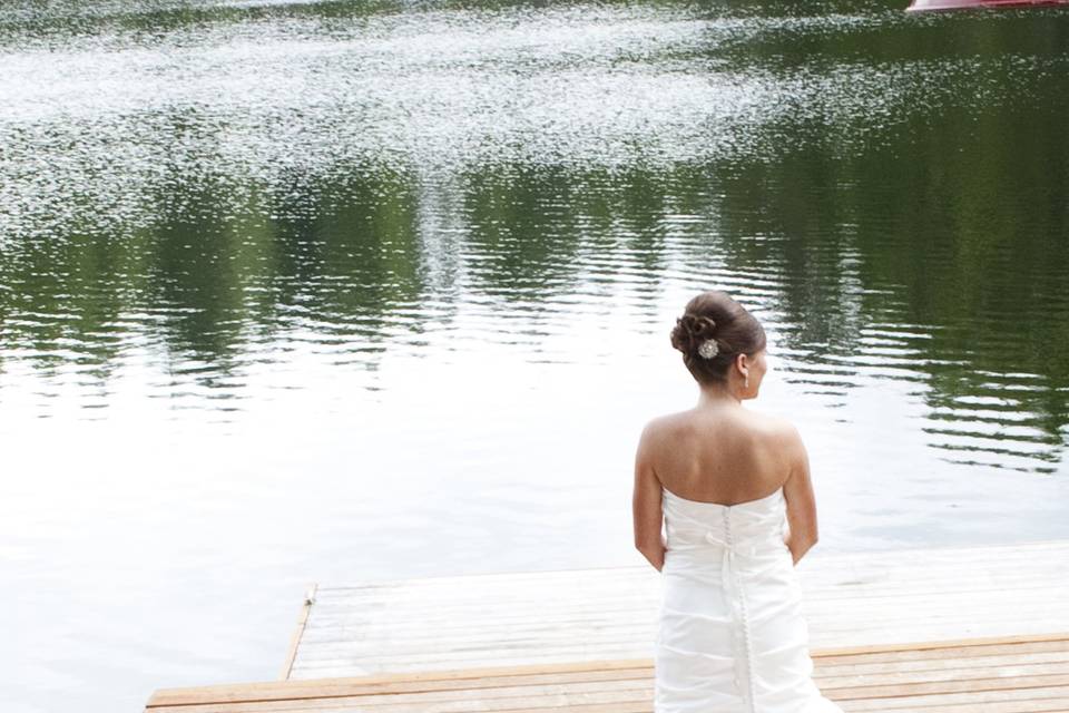 Bride on the dock