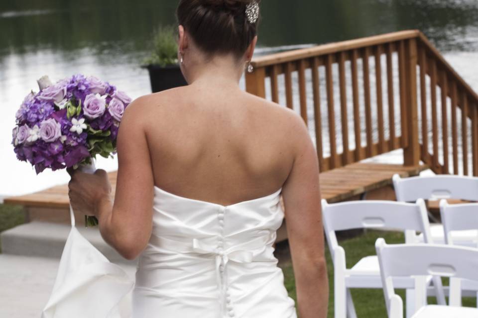 Bride with bouquet