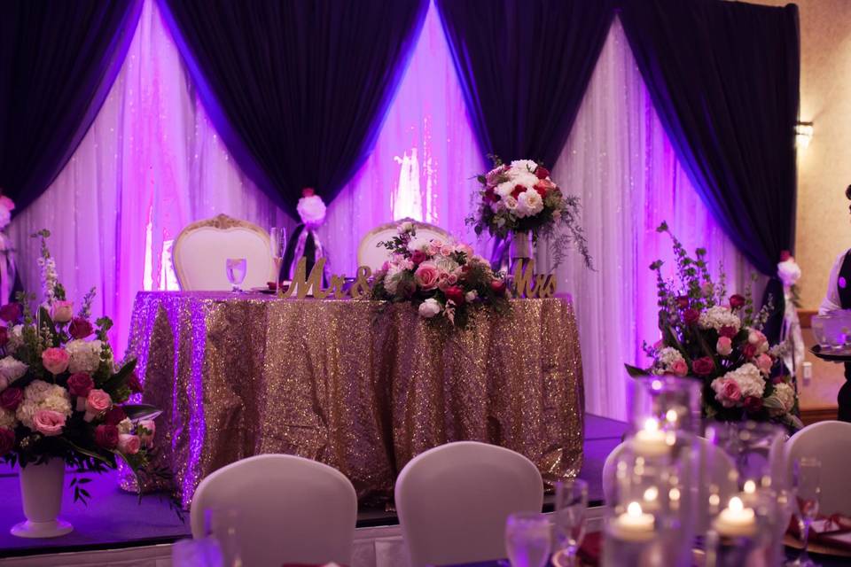 Couple's wedding table