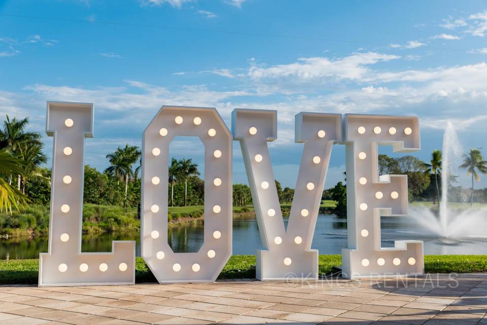 LOVE Marquee Sign.