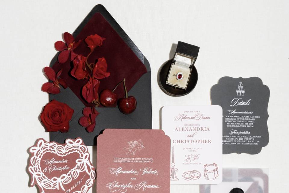 Stationery flat lay