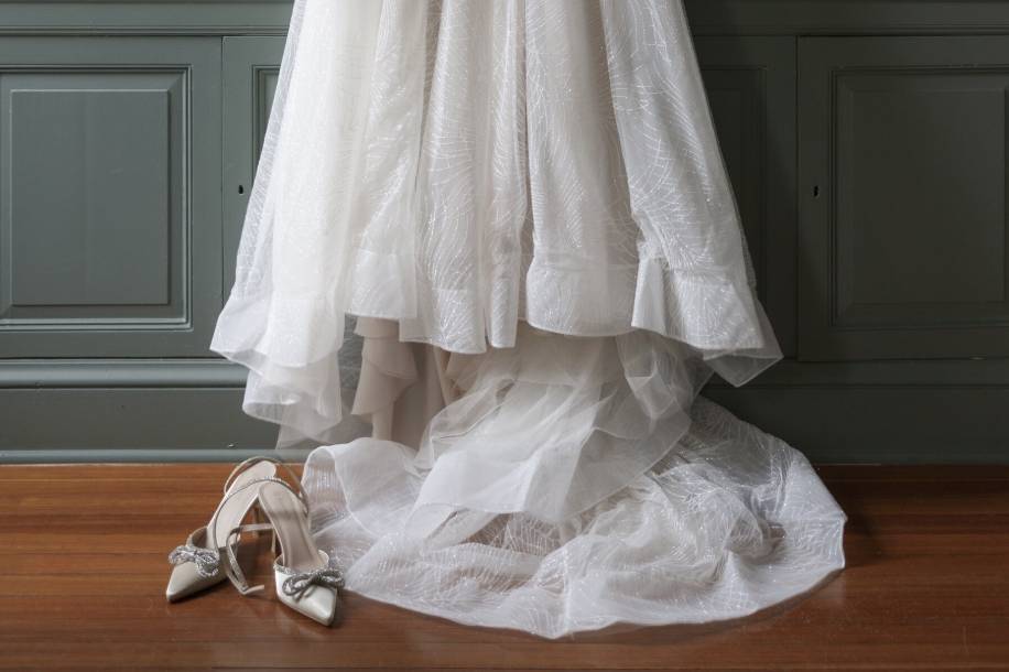 Dress hung up