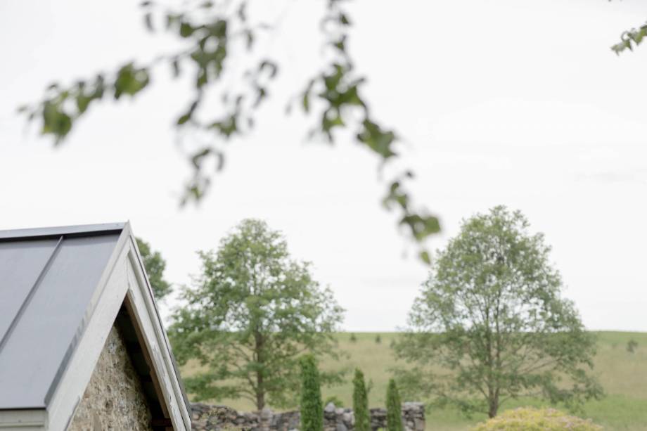 Couple strolling garden