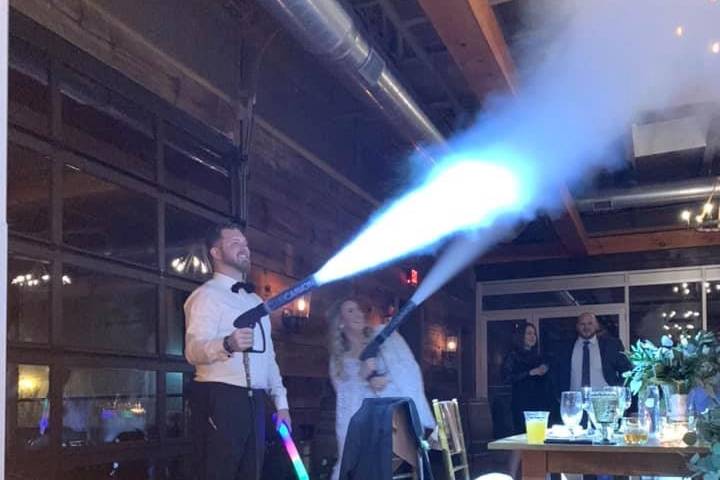 Bride and Groom Club Cannons
