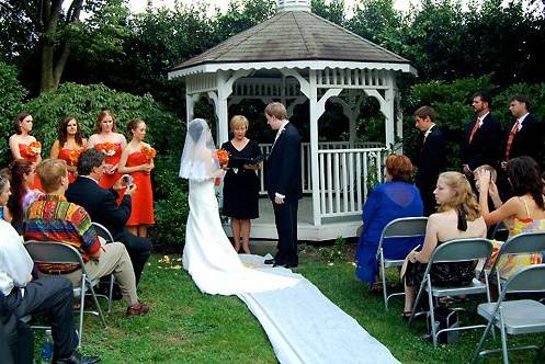 Sweeping view of the outdoor ceremony.