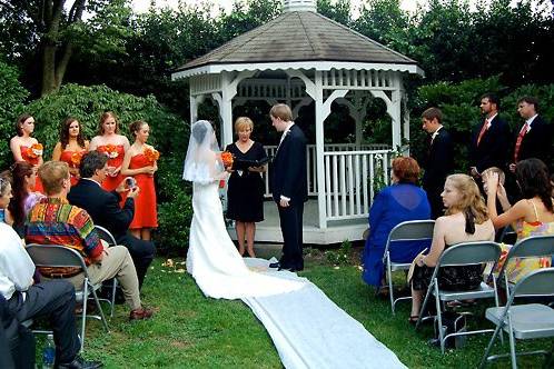 Sweeping view of the outdoor ceremony.