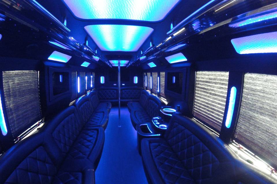 Los Angeles party bus wedding