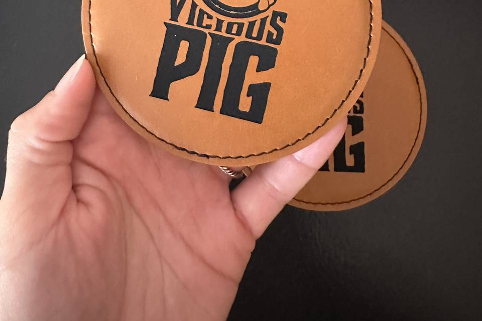 Engraved Leather Coasters