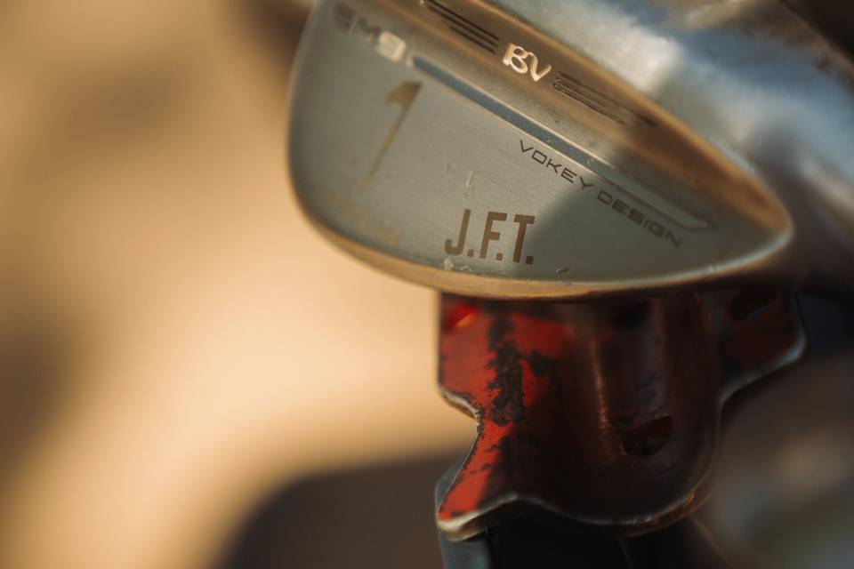 Golf club in a players bag