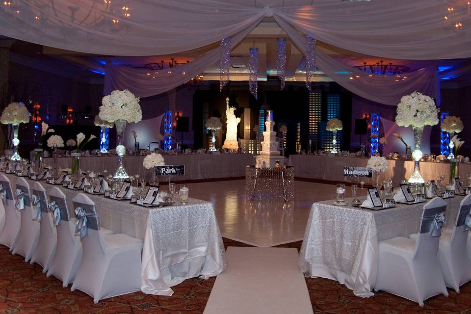 Reception hall design