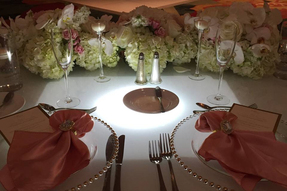 Table flower design