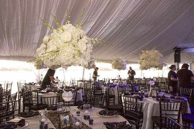 Reception tent