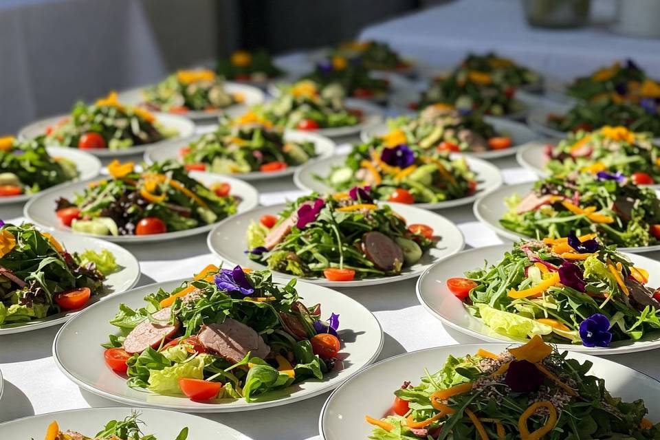 Plated salads