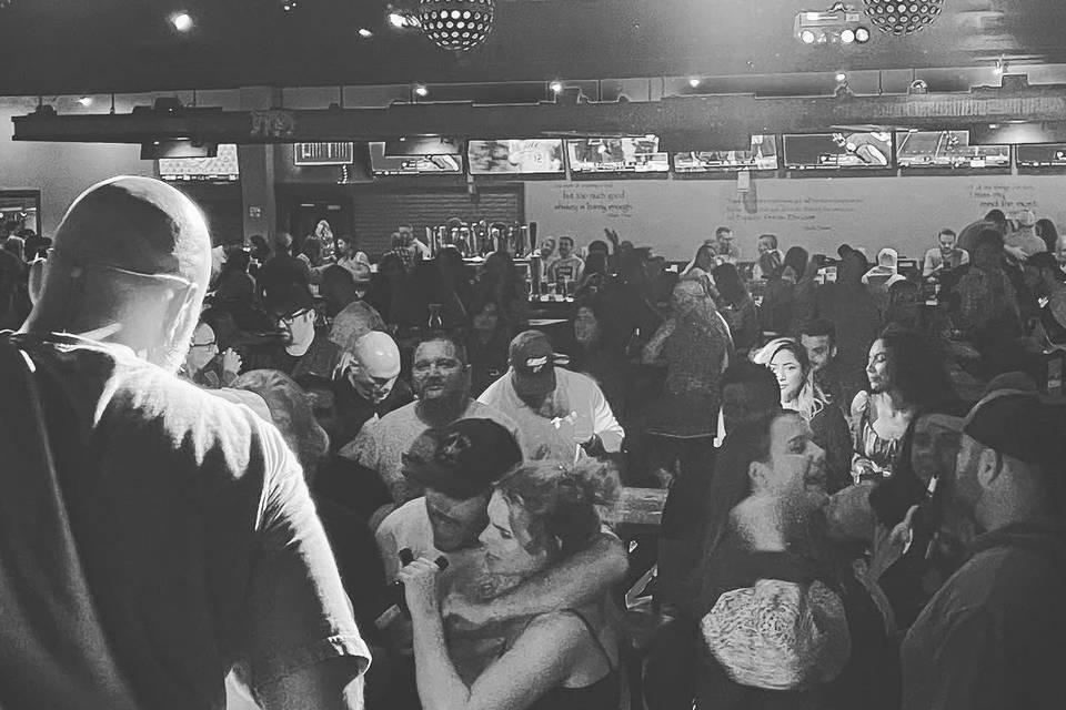 A crowd joins in at a Fantasm live show.