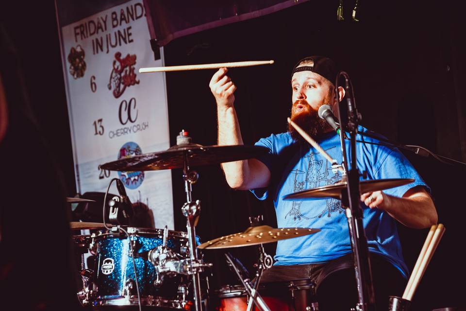 Fantasm live on drums and vocals. Photo: Stephanie Cincinnati.